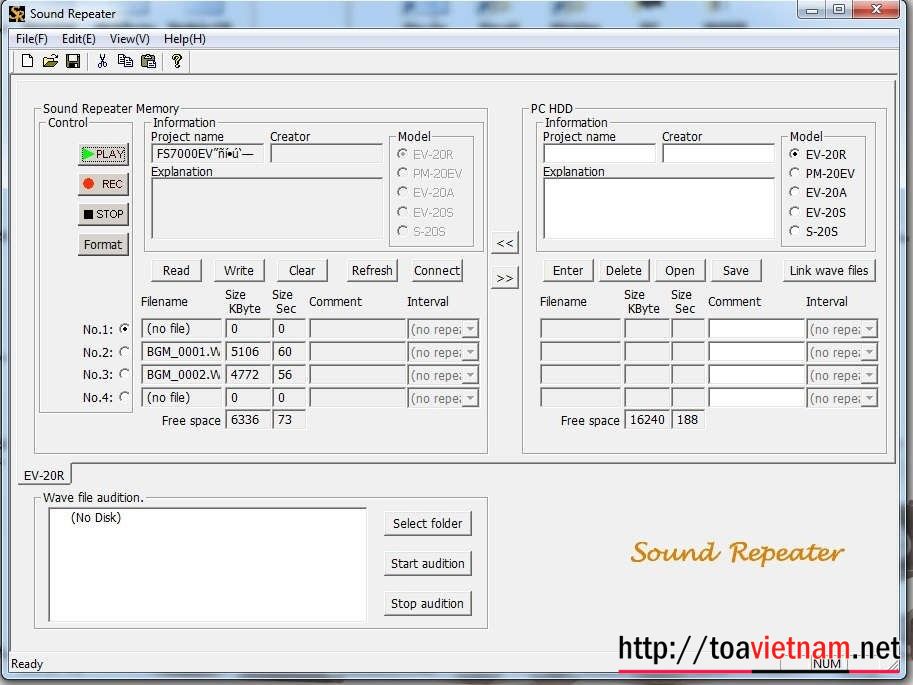 EV-20R nạp file