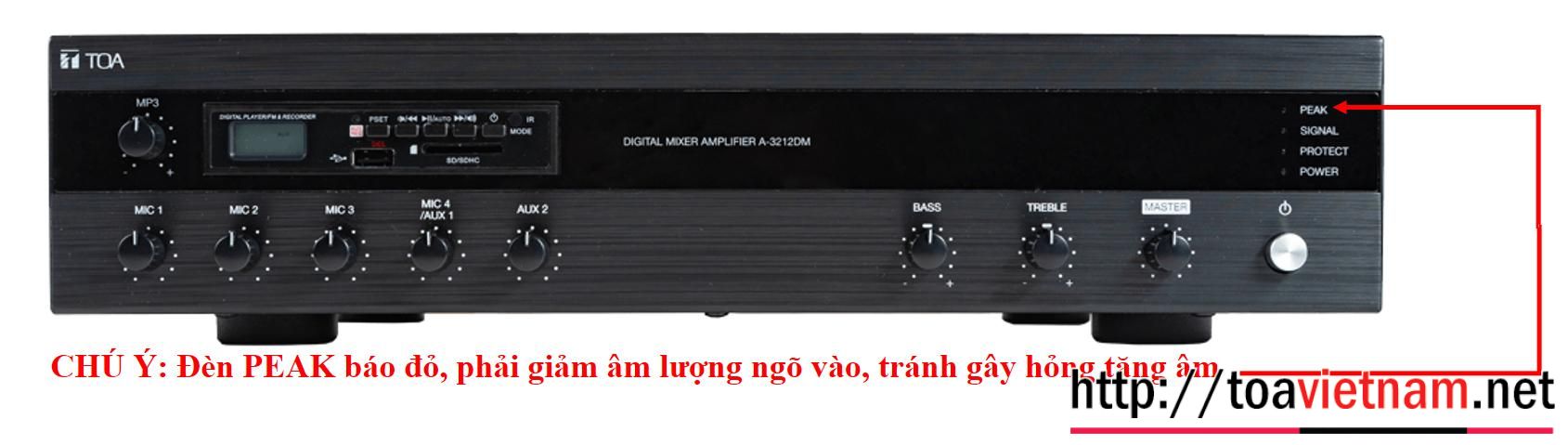 Cảnh báo sử dụng, lắp đặt tăng âm A-3224D-AS, A-3248D-AS