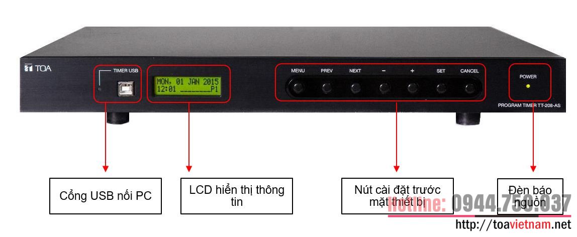 Bộ hẹn giờ phát bản tin ghi âm sẵn TOA TT-208-AS có gì mới?