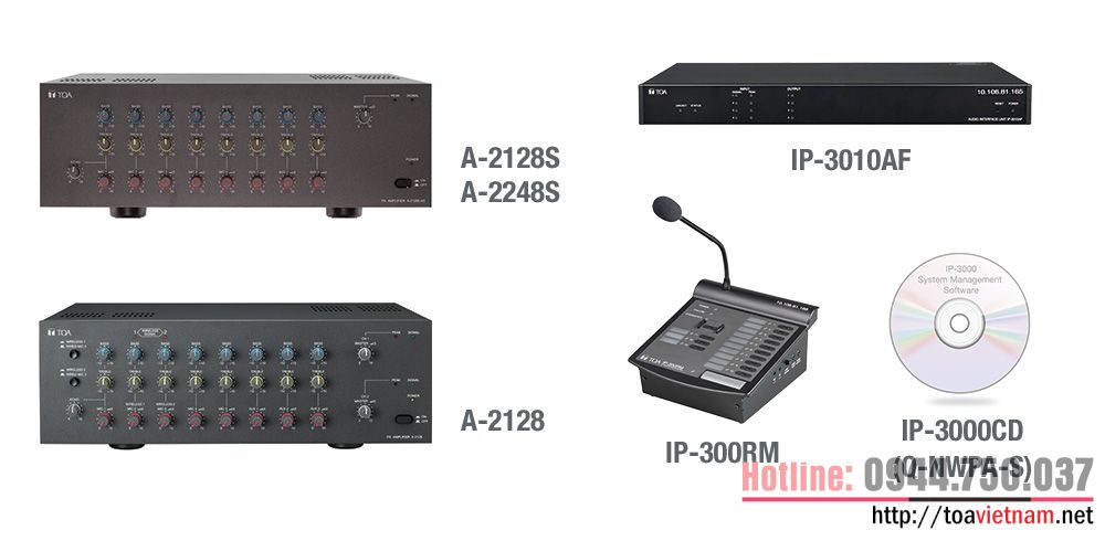 Thông báo ngừng sản xuất tăng âm công suất và dòng IP-3000