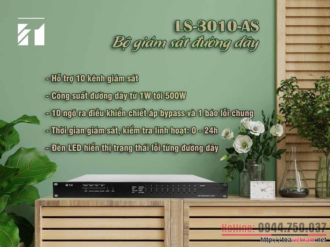 TOA LS-3010-AS: Bộ giám sát đường dây mới