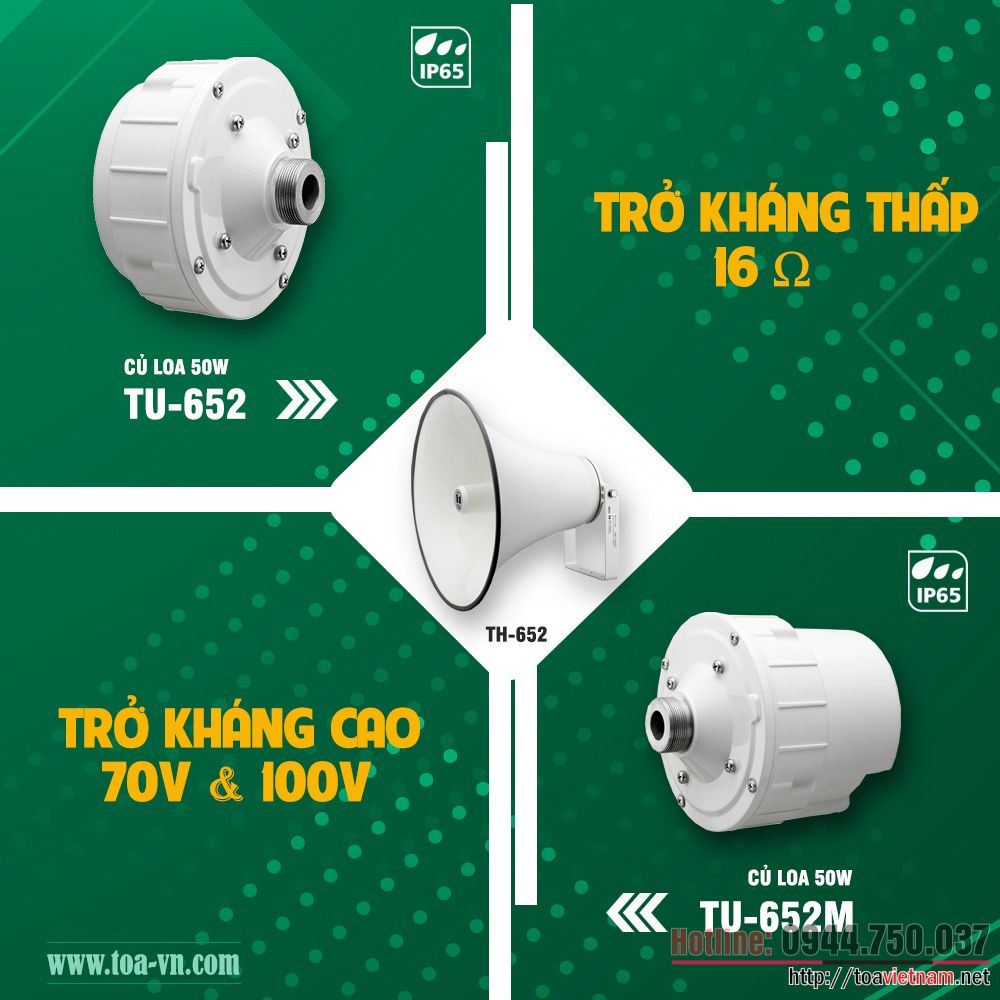 Củ loa toa 50W TU-652 và TU-652M