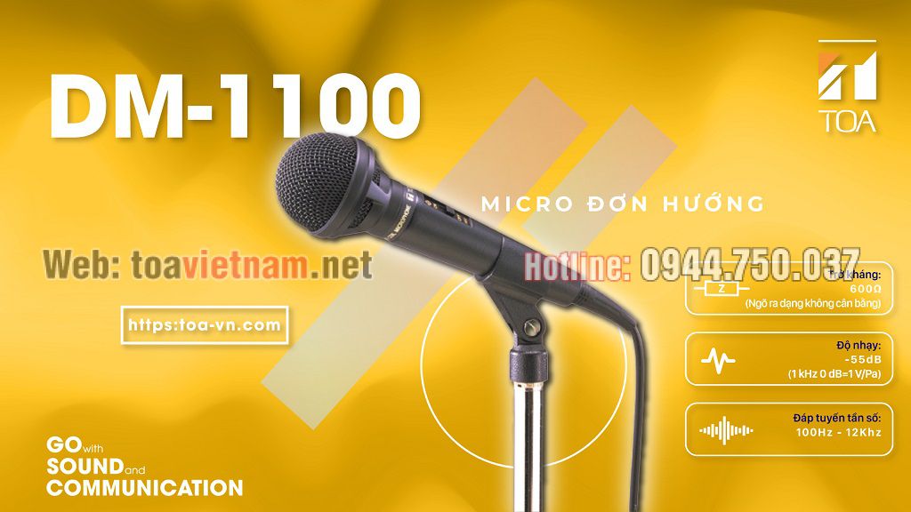 DM-1100 Dòng micro đơn giản, dễ sử dụng có kèm cáp 7.5m