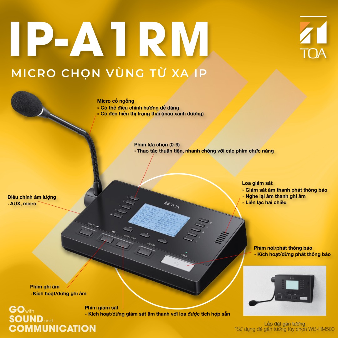 Dòng IP-A1 Series bổ sung thêm 03 model mới IP-A1RM, IP-A1PA12 và IP-A1MP