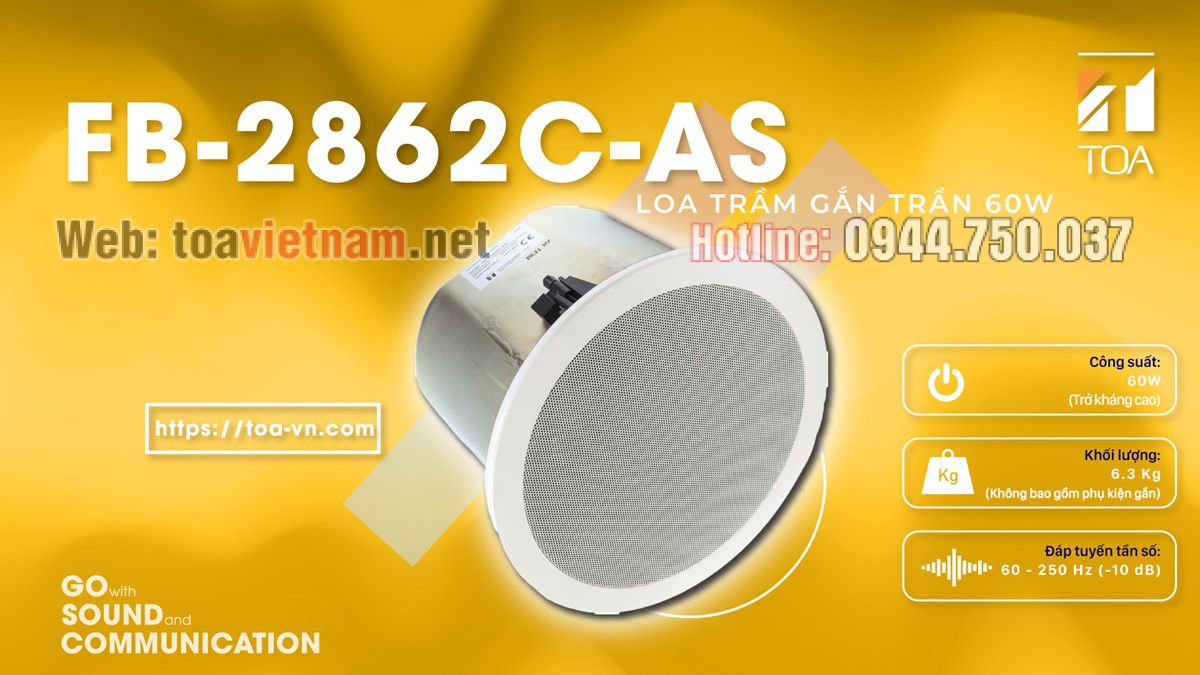 FB-2862C-AS: Loa bass siêu trần đặc điểm nổi bật