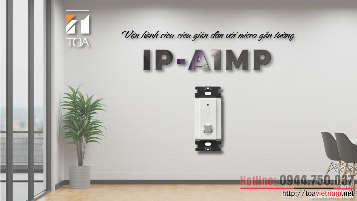 Vận hành siêu giản đơn với micro gắn tường IP-A1MP